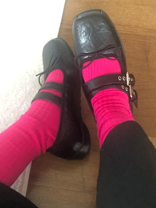 Color Mood Ribbed All-Season Cotton Socks
