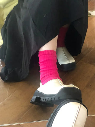 Color Mood Ribbed All-Season Cotton Socks