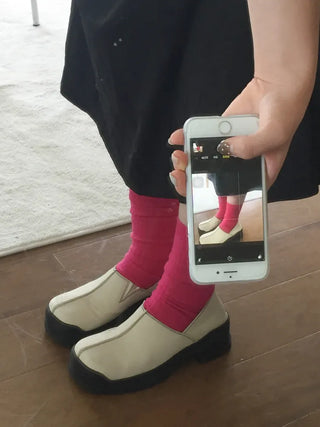 Color Mood Ribbed All-Season Cotton Socks
