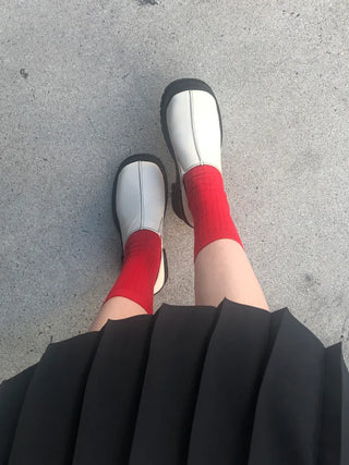 Color Mood Ribbed All-Season Cotton Socks