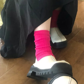 Color Mood Ribbed All-Season Cotton Socks