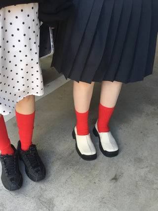 Color Mood Ribbed All-Season Cotton Socks