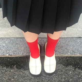 Color Mood Ribbed All-Season Cotton Socks