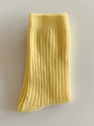 Color Mood Ribbed All-Season Cotton Socks