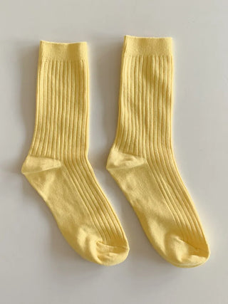 Color Mood Ribbed All-Season Cotton Socks