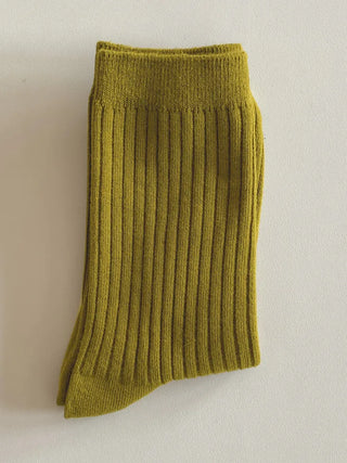 Color Mood Ribbed All-Season Cotton Socks