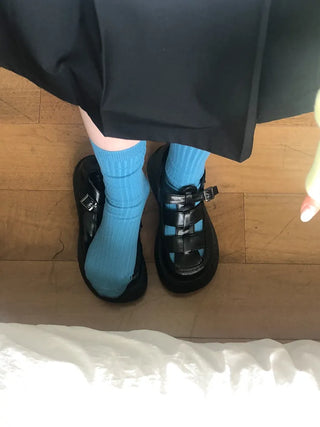 Color Mood Ribbed All-Season Cotton Socks
