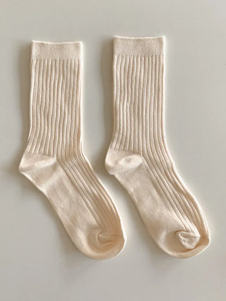 Color Mood Ribbed All-Season Cotton Socks