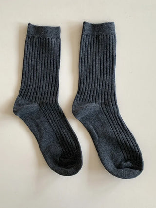 Color Mood Ribbed All-Season Cotton Socks