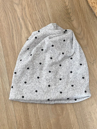 Fleece-lined Dot Pattern Warmer Beanie Hat