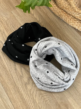Fleece-lined Dot Pattern Warmer Beanie Hat