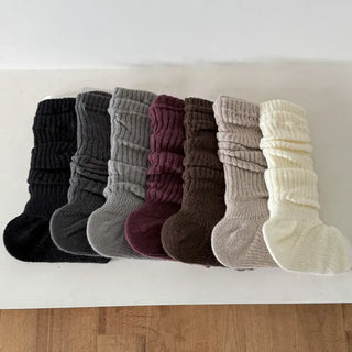 Delicate Ribbed Thick Knit Long Leg Warmers