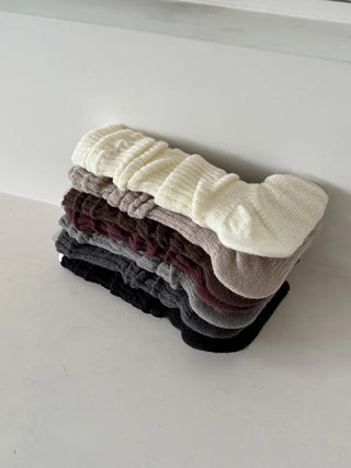 Delicate Ribbed Thick Knit Long Leg Warmers