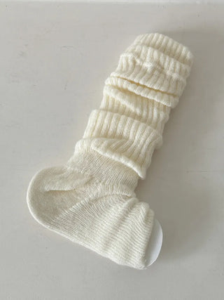 Delicate Ribbed Thick Knit Long Leg Warmers