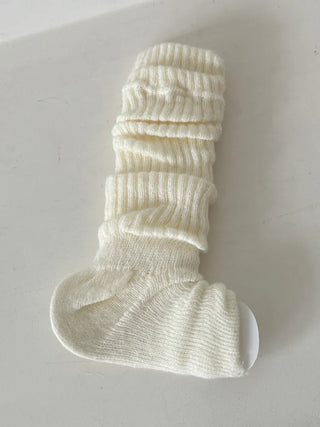 Delicate Ribbed Thick Knit Long Leg Warmers