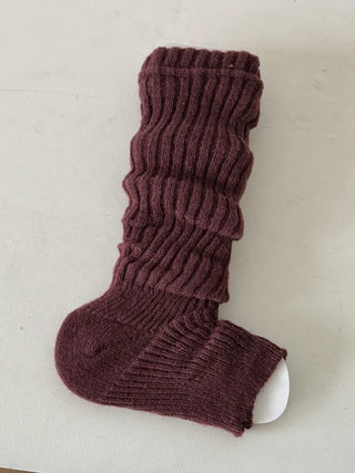 Delicate Ribbed Thick Knit Long Leg Warmers