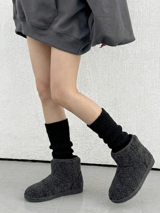 Delicate Ribbed Thick Knit Long Leg Warmers