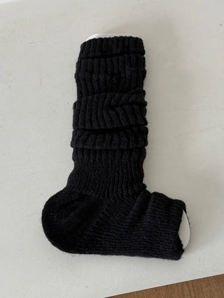 Delicate Ribbed Thick Knit Long Leg Warmers