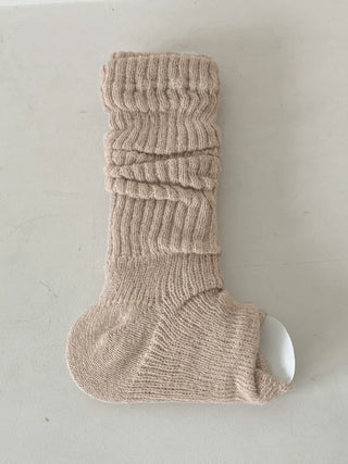 Delicate Ribbed Thick Knit Long Leg Warmers