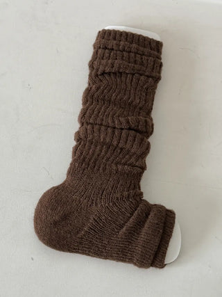 Delicate Ribbed Thick Knit Long Leg Warmers