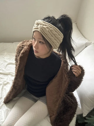 Popular Best-Selling Thick Cable Knit Wide Hairband Collection