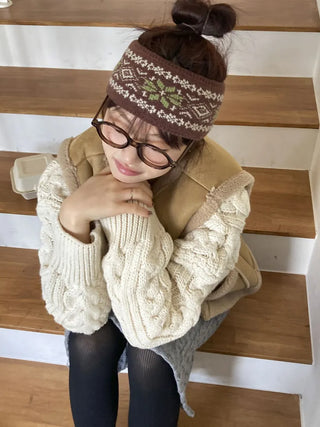 Popular Best-Selling Thick Cable Knit Wide Hairband Collection