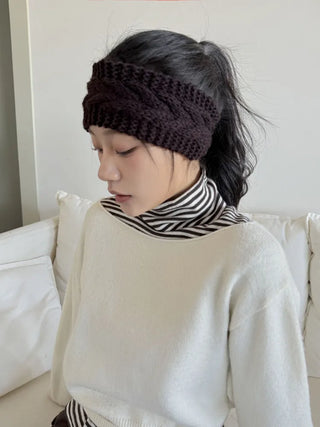 Popular Best-Selling Thick Cable Knit Wide Hairband Collection