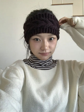 Popular Best-Selling Thick Cable Knit Wide Hairband Collection