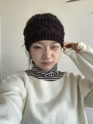 Popular Best-Selling Thick Cable Knit Wide Hairband Collection