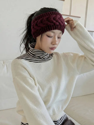 Popular Best-Selling Thick Cable Knit Wide Hairband Collection