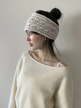 Popular Best-Selling Thick Cable Knit Wide Hairband Collection