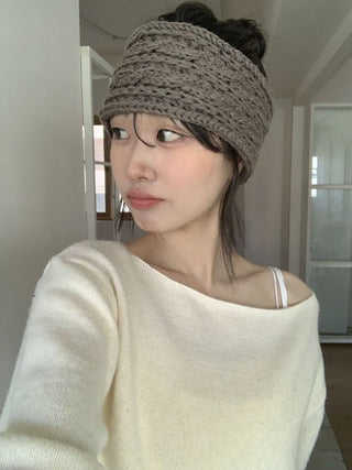 Popular Best-Selling Thick Cable Knit Wide Hairband Collection