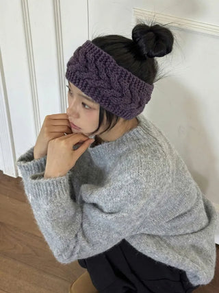 Popular Best-Selling Thick Cable Knit Wide Hairband Collection