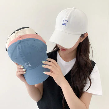Teddy Bear Embroidered Summer Ball Cap