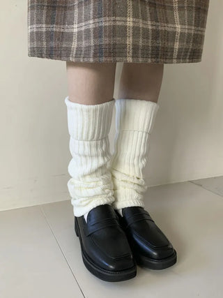 Hoko Ribbed Long Folder Leg Warmers
