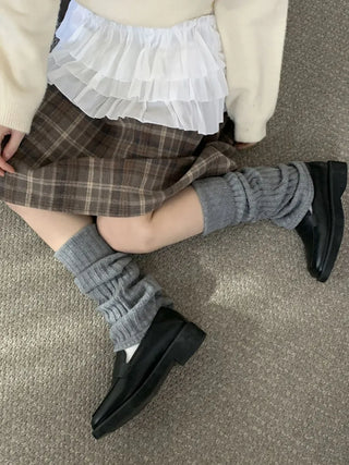 Hoko Ribbed Long Folder Leg Warmers