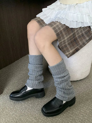 Hoko Ribbed Long Folder Leg Warmers