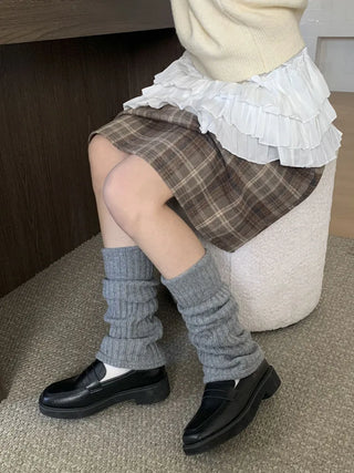 Hoko Ribbed Long Folder Leg Warmers