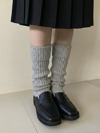 Hoko Ribbed Long Folder Leg Warmers