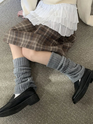 Hoko Ribbed Long Folder Leg Warmers