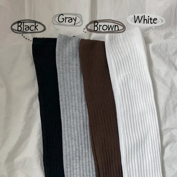 Maxi-Long Ribbed Knee-High Socks