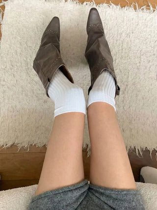Maxi-Long Ribbed Knee-High Socks
