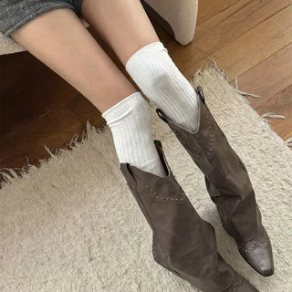 Maxi-Long Ribbed Knee-High Socks