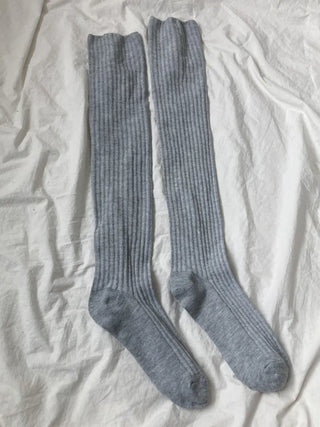 Maxi-Long Ribbed Knee-High Socks