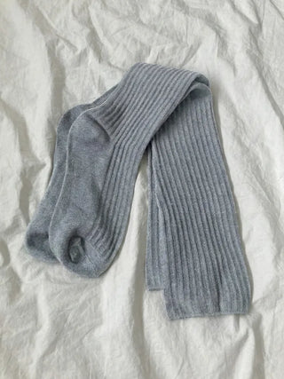 Maxi-Long Ribbed Knee-High Socks