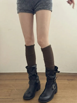 Maxi-Long Ribbed Knee-High Socks