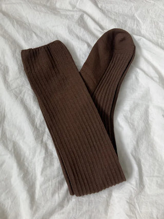 Maxi-Long Ribbed Knee-High Socks