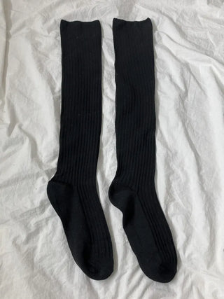 Maxi-Long Ribbed Knee-High Socks