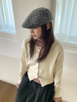 Fesson Dot Pattern Wool Hunting Cap