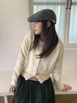 Fesson Dot Pattern Wool Hunting Cap